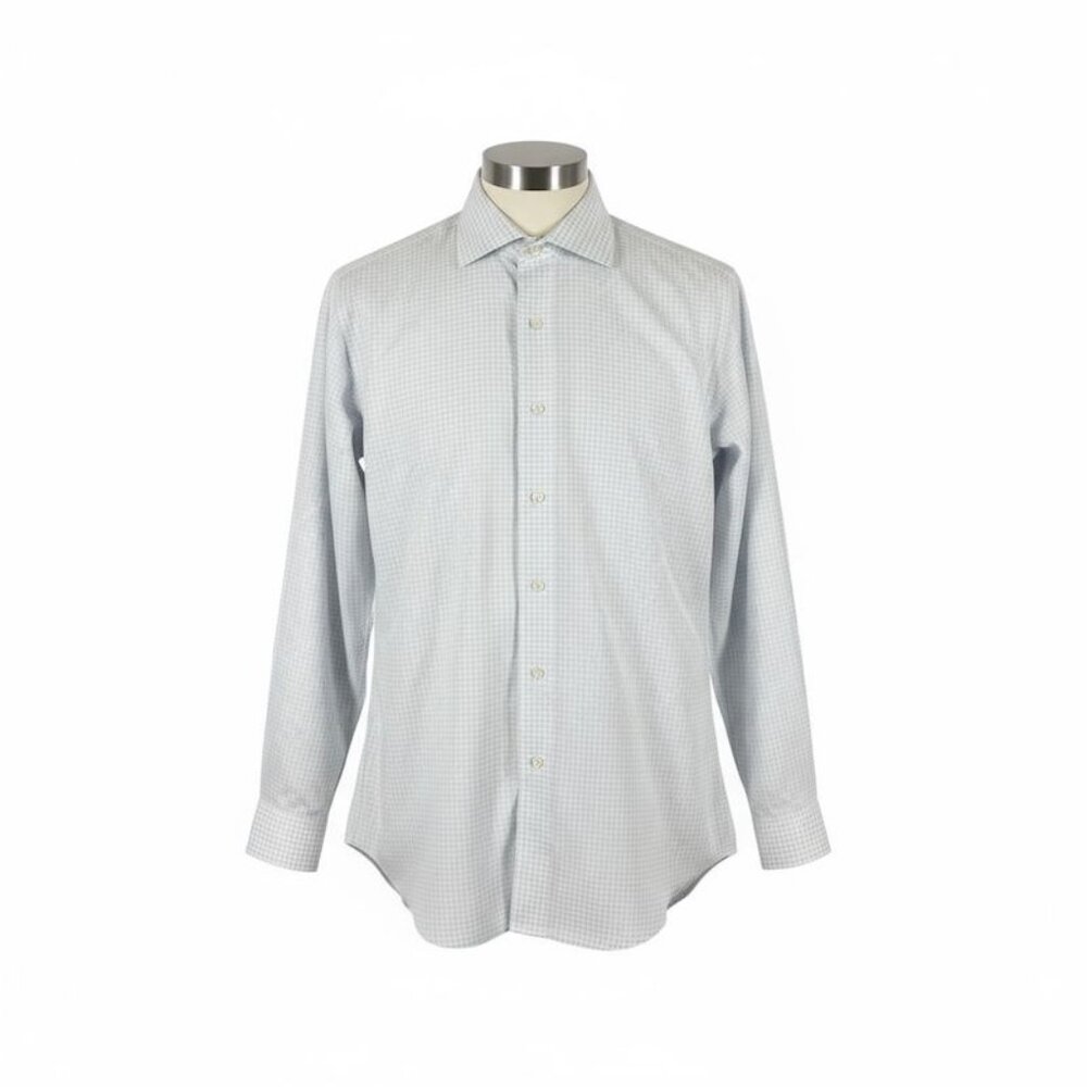 Mens Brooks Brothers Dress Shirt 17-33 Regent Fit Non-Iron Supima Cotton Blue Pl
